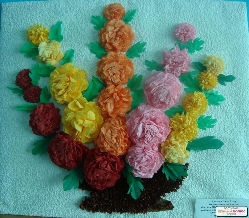 Букет цветов для мамы из салфеток своими руками